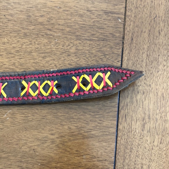 Vintage Hand Crafted Leather Belt - Picture 2 of 5